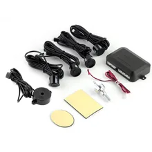 DC12V СВЕТОДИОДНЫЙ Датчик Парковки 4 Датчика Монитор Автоматической Двухсторонней резервное копирование Радар Системы Комплекте Звуковой Сигнал Индикатор Тревоги Зонд ~