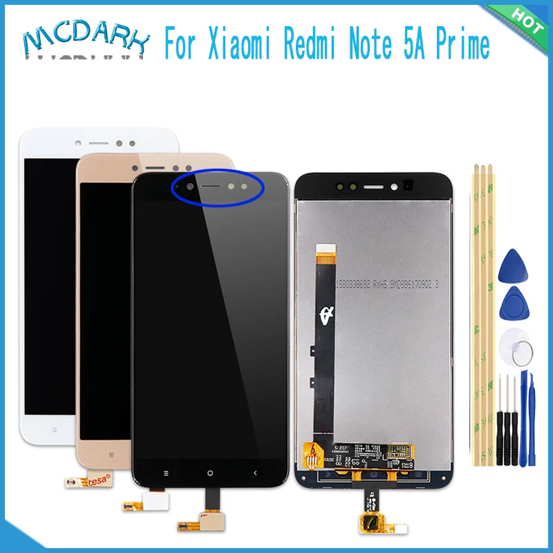 

Mcdark For Xiaomi Redmi Note 5A Prime LCD Display + Touch screen Digitizer Assembly Replacement with tools