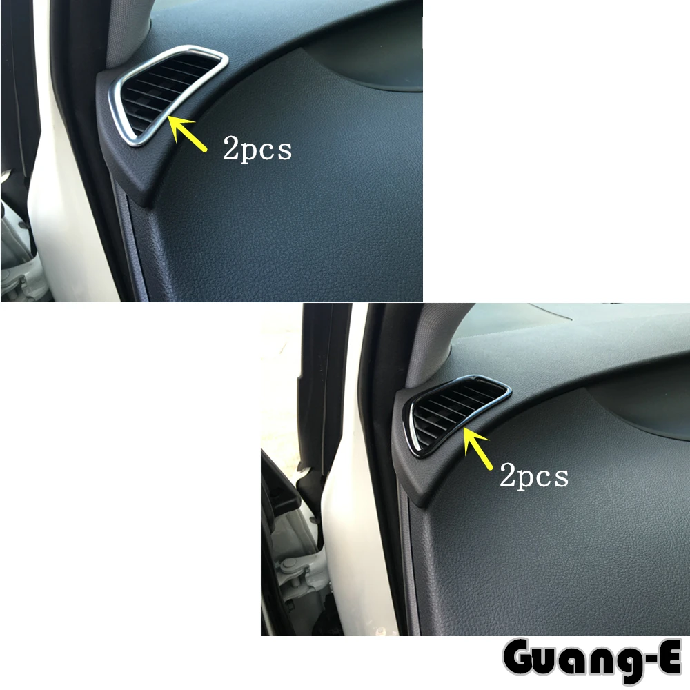 

Car inner garnish detector trim ABS chrome front Air conditioning Outlet Vent frame lamp 2pcs For Toyota Prius 2016 2017 2018