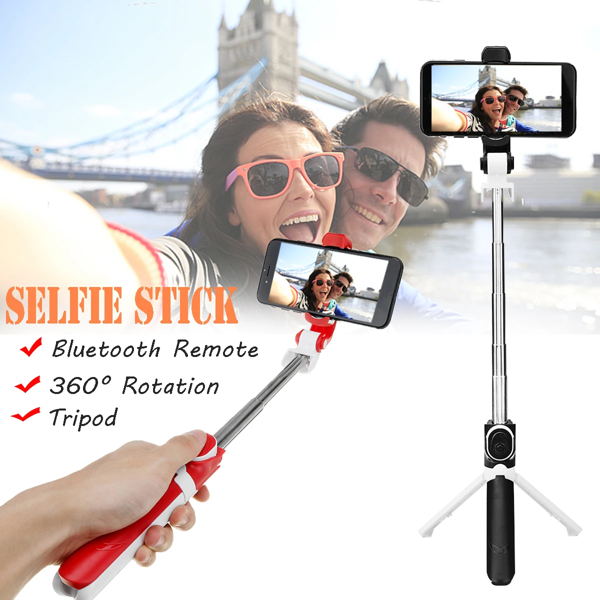 

NEW Universal bluetooth Selfie Stick Tripod Wireless bluetooth Remote Shutter Monopod For Iphone X 8 7 6 For Samsung Xiaomi