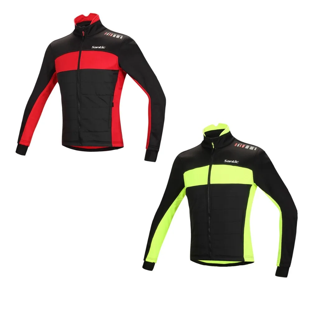 Santic Men's Winter Cycling Jacket Thickening Cycling Jackets Bike Long