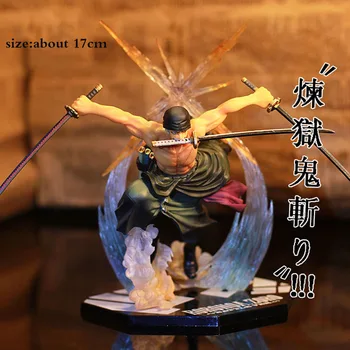 

PVC New PVC Big Anime Purgatory Ghost Cut Roronoa Zoro Action Figure ONE PIECE Battle Ver. Model Toy Boy Gift Collectibles