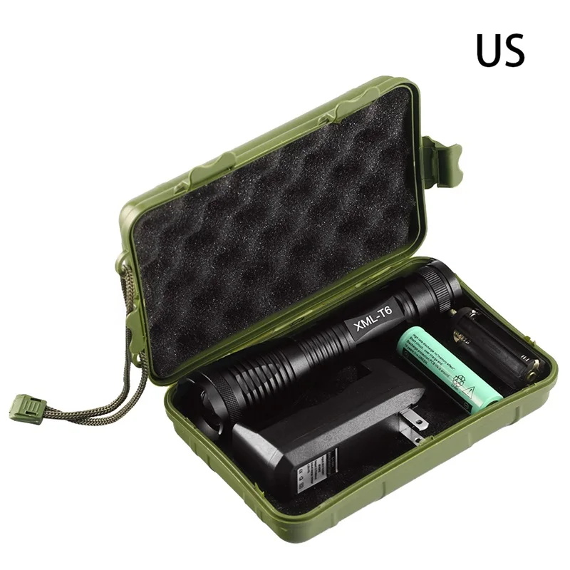 LED Light+AAA Battery Holder+18650 Battery+Battery Charger Lanterna Led