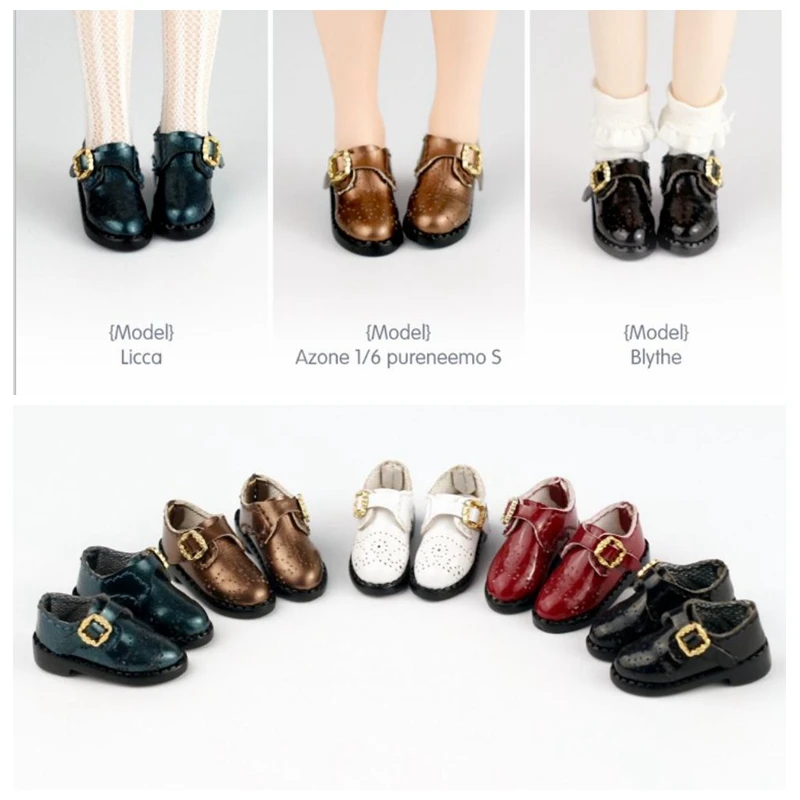 Туфли для кукол Blyth 1 пара лоферы в английском стиле кожаные туфли Azone Momoko Lati JerryBerry