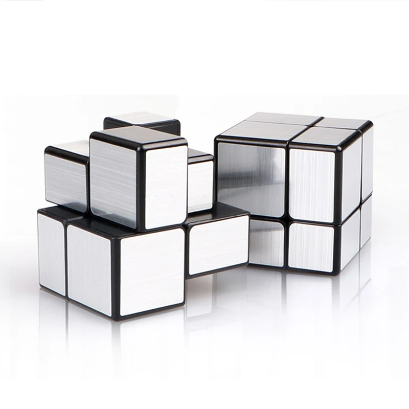 QiYi Neo зеркало 2x2x2 куб волшебный куб головоломка скорость карманная наклейка волшебный куб Золотой/Серебряный профессиональная развивающая игрушка для мальчиков
