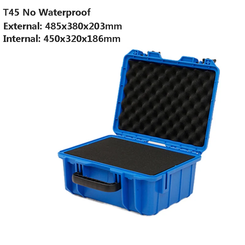 New Arrivals ABS Plastic Sealed Tool Box Safety Equipment Camera Toolbox Impact Resistant Dry Box Shockproof W Foam Four Colors - Цвет: T45