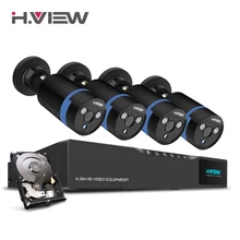 H.View 16CH Surveillance System 4 1080P Outdoor Security Camera 1TB HDD 16CH CCTV DVR Kit Video Surveillance Easy Remote View