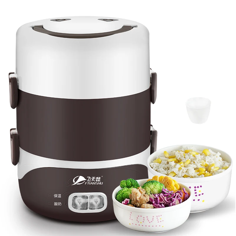

Electric Lunchbox Double Ceramic Liner Insulation Plug In Heating Yogurt Machine Household Sealed Fresh 1.2L 1-2 People