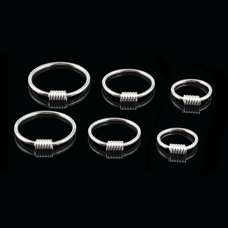 Real 925 sterling silver nipple ring round body piercing 20G outside diameter 8 10 12 mm piercing jewelry S925 fashion jewelry-4