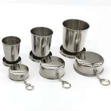 75 мл 140 мл 240 мл нержавеющей SteelF Кемпинг старый Кубок Путешествие Открытый Отдых Пеший Туризм кружка Портативный складной Кубок бутылки