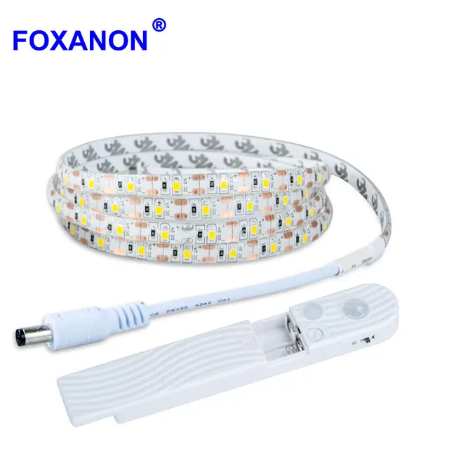 1m 2m 3m Dc 5v 2835 Smd Led Pir Motion Sensor Strip Light Battery 1m 2m 3m Dc 5v 2835 Smd Led Pir Motion Sensor Strip Light Battery Night Flexible Automatic Bed