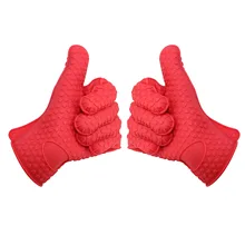 Силиконовые утолщенные рукавицы с пальцами Нескользящие перчатки Микроволновая печь формы для выпечки Кухня выпечки принадлежности для инструментов товар