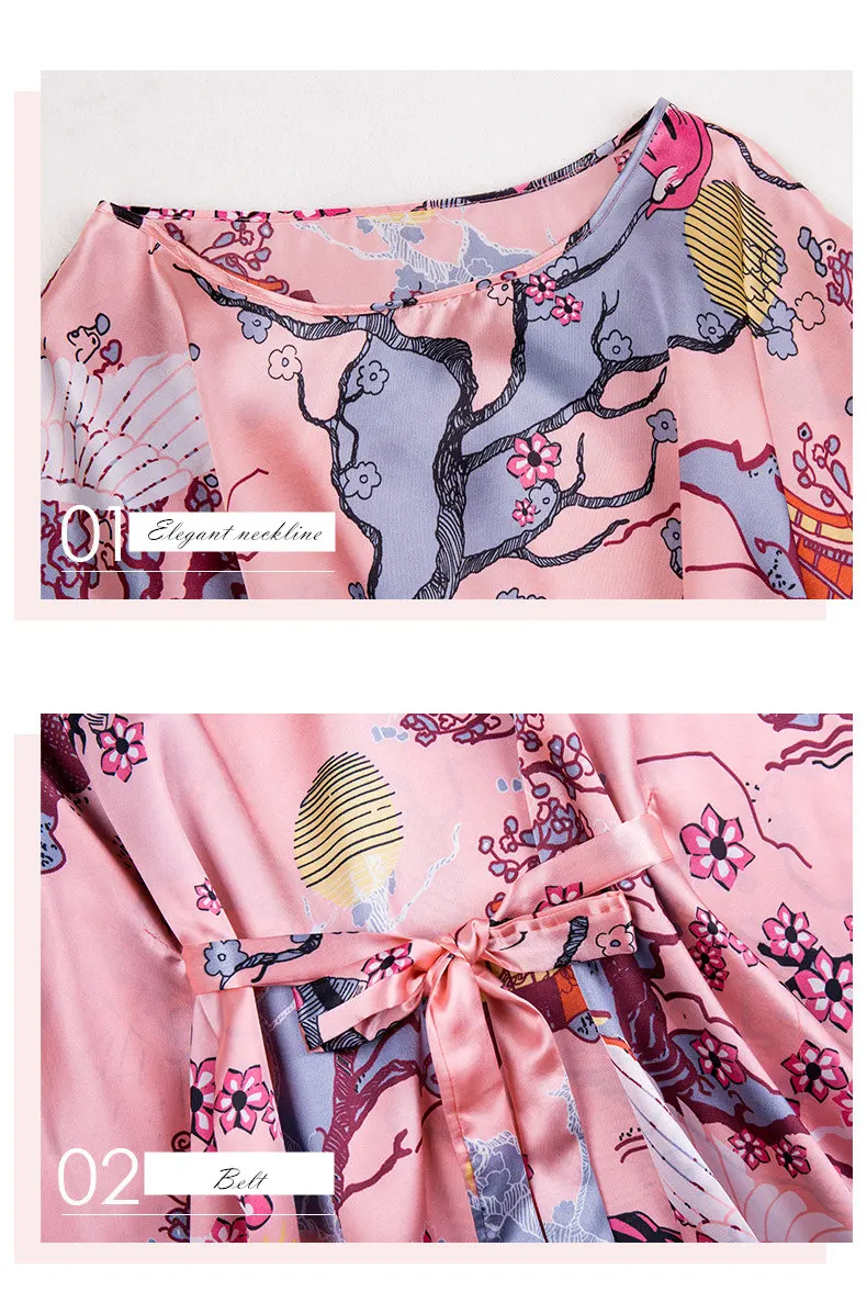 Ночная рубашка больших размеров, пижама из искусственного шелка, летняя одежда для сна с рукавом «летучая мышь», свободная Удобная рубашка «летучая мышь», домашняя одежда
