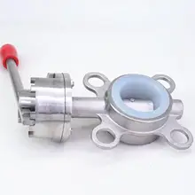 DN40 1," SS304 Нержавеющая сталь вафельные Тип клапан-бабочка пивной молочных продуктов