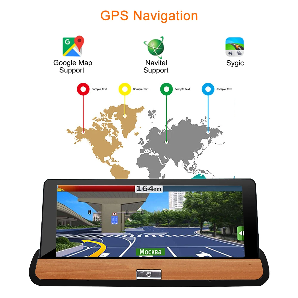 Bluavido 7 дюймов 4G ADAS Android Автомобильная приборная панель DVR GPS навигация FHD 1080P двойной объектив камера G сенсор Автомобильный видеорегистратор