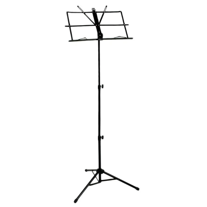 

Folding Sheet Music iron Holder Stand with Bag (Color: Black)