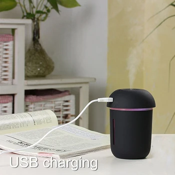 

Multi-functional 3 in 1 USB Charging Car Air Purifier Water Meter Fan 7 Color LED Nightlight Mushroom Humidifier