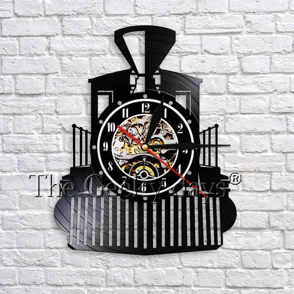 1Piece Steam Vintage Decorative Wall Clock Vinyl Clock