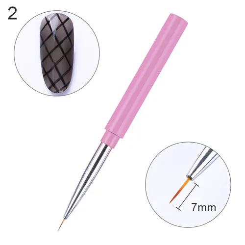 1 шт УФ гель для ногтей кисть-вкладыш 5 мм-20 мм краска для рисования цветок линия краски ручка Кисть-инструмент для маникюра для дизайна ногтей - Цвет: 1 Pc  Pattern 8