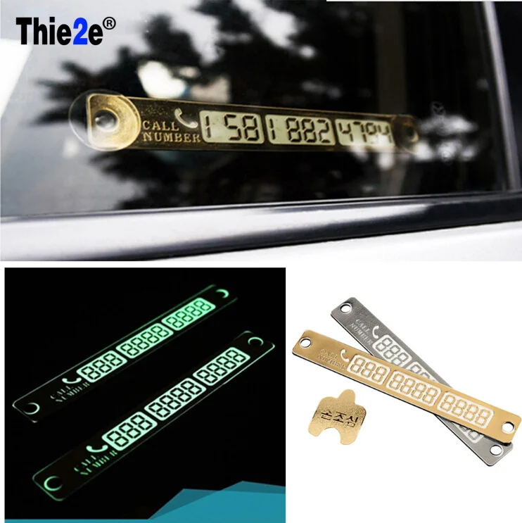 

Temporary Parking Card Luminous Phone Number Card Plate For VW Passat B5 B6 CC Tiguan Golf 6 7 MK6 Polo Bora Jetta Accessories