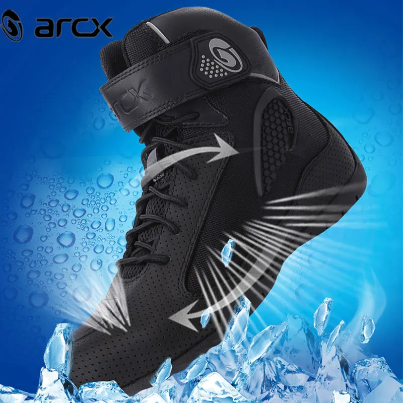 ARCX/Новинка стильные летние дышащие мотоциклетные ботинки обувь в байкерском