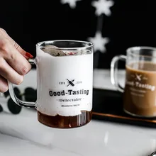 2 палочки молочная чашка для завтрака креативная кофейная чашка с буквами японская и Корейская термостойкая лента Цветочная чашка офисная чашка