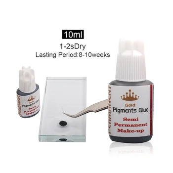 

10ml 1s Dry Lashes Glue for Individual Eyelash Extension Fast Drying Gold Pigments Glue Semi Permanent false Eyelash Adhesive