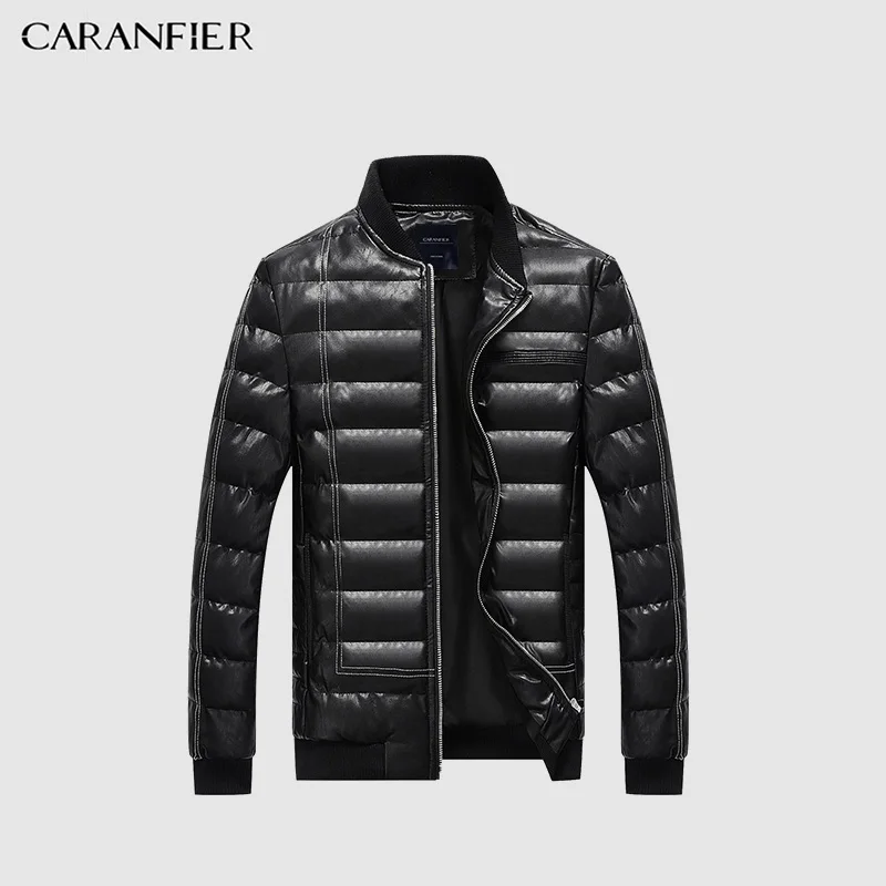 CARANFIER новинка 2019 Мужская парка зимняя толстый воротник куртка умный Повседневный