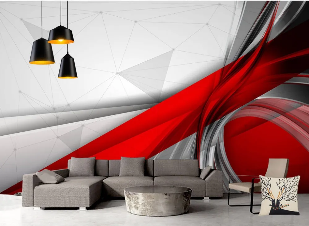 

Free Shipping Custom 3D Abstract Geometric Lines Mosaic Tech Background Wall Painting 3D Wall Mural Wallpaper for Office Wall