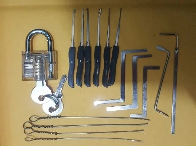 Слесарный Натяжной гаечный ключ, Инструмент для извлечения сломанного ключа, прозрачный практический набор замков, открывалка для дверного замка