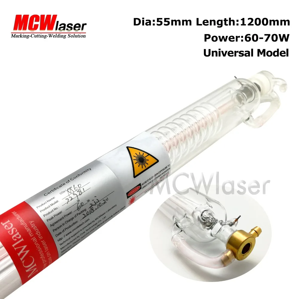 

MCWlaser 60W Acutal 60W - 80W CO2 Laser Tube 120cm Air Express & Insurance