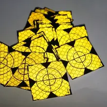 100 шт Желтый Отражатель Лист 40x40 мм Светоотражающая Целевая лента для общей станции