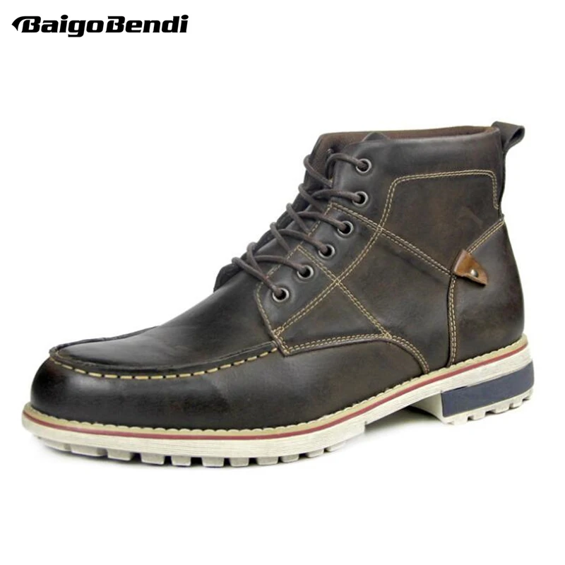 Botas Deve Até Toe Dos Retro Ter Big Homem Casuais 12 Coffe Montaria 13 Inverno Couro Eua Recomendar Rendas De Oxfords Size Rodada Homens PqtIqd