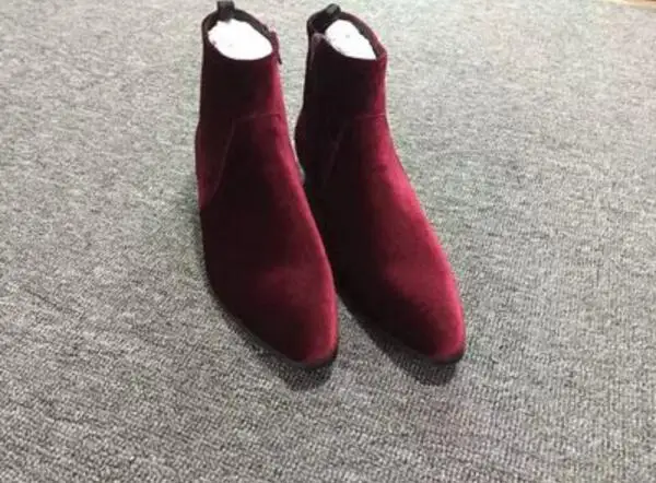 Boots Wine red Chelsea boot male 