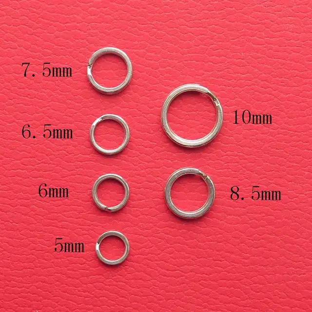 Minfishing 100 PCS Fishing Ring Split Rings Crankbait Lures Accessories