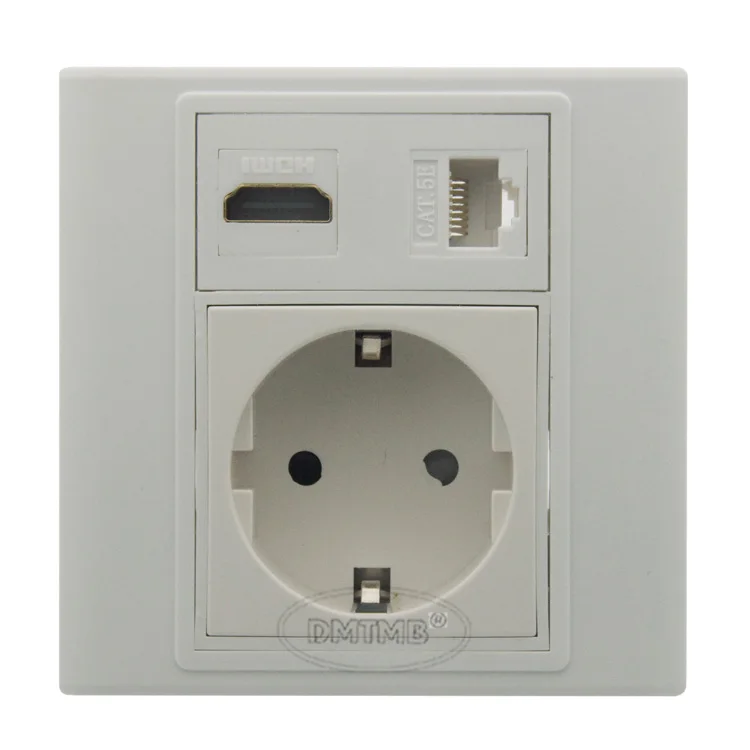 HDMI, RJ45 EU AC power wall plate and support DIY HDMI, RJ45 EU AC power wall plate and support DIY