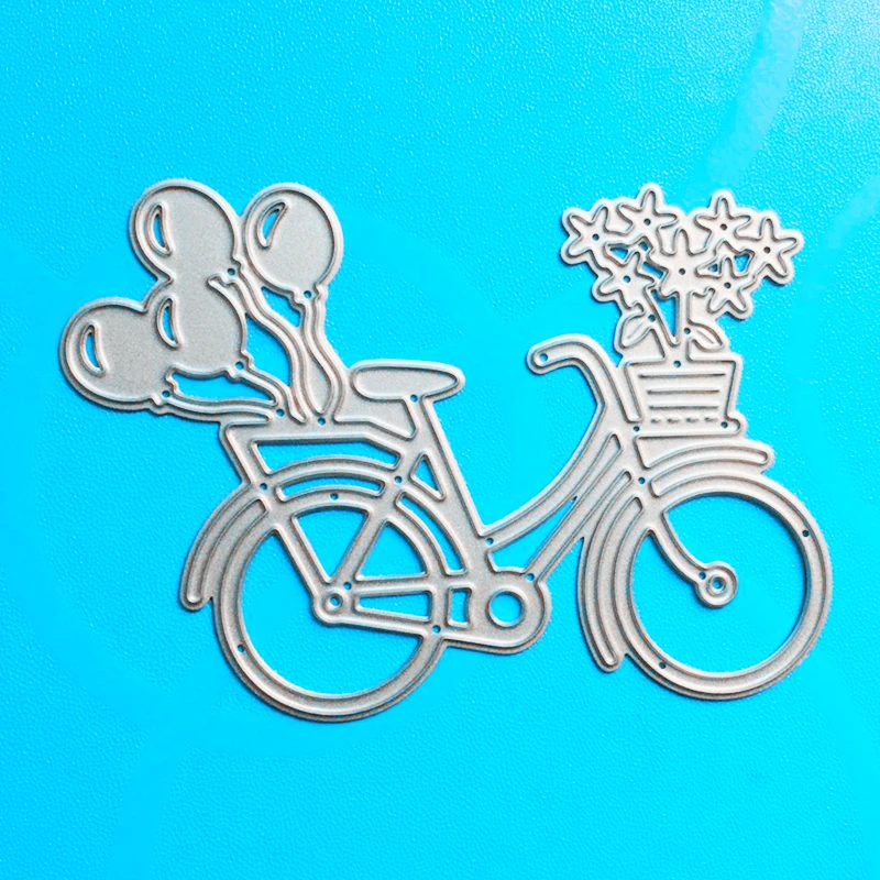 YLCD236 велосипед воздушный шар металлические режущие штампы для трафареты для скрапбукинга DIY открытки в альбом украшения тиснение папка заготовки для вырезания, шаблон