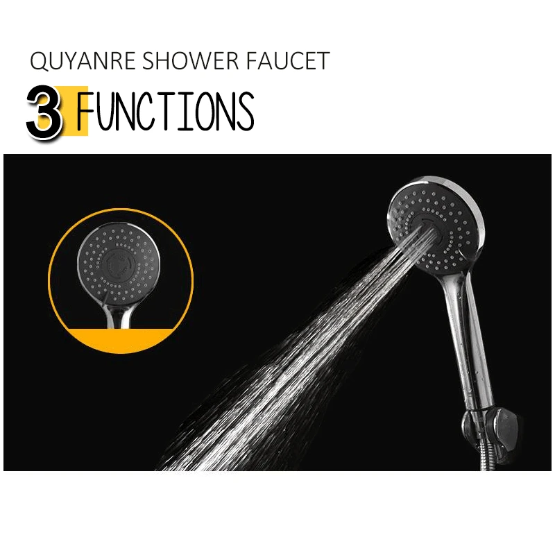 quyanre frap bathroom shower faucet Bathroom Mixer 40cm stainless steel long nose outlet brass shower faucet2