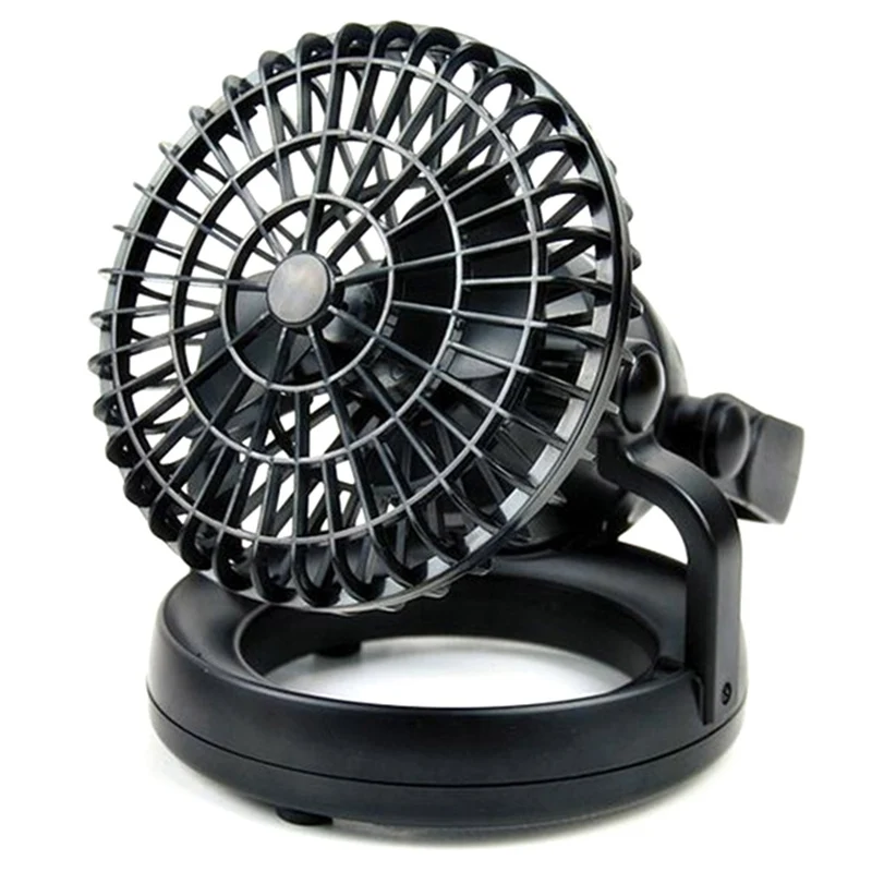 2 In 1 Camping Ceiling Fan Light Hanging Tent Lamp Lantern Outdoor 18