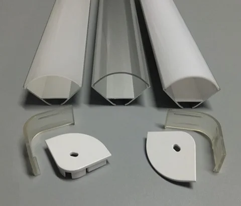 V-shape алюминиевый канал-СВЕТОДИОДНЫЙ Алюминиевый Экструдер для Flex/Жесткая светодиодная лента светильник белый/молочный чехол(100 см/39,37 дюйма