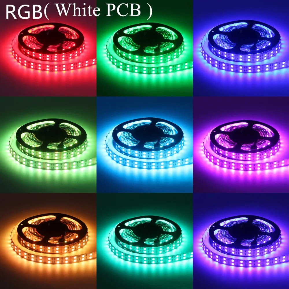 RGB Светодиодная лента Водонепроницаемая 5050 120 светодиодный s/m DC12V RGBWW RGBW Светодиодная лента Гибкая неоновая лента Двухрядное освещение украшение