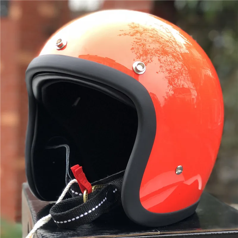 TT CO hand made retro motorbike font b helmet b font 3 4 Open Face motorcycle