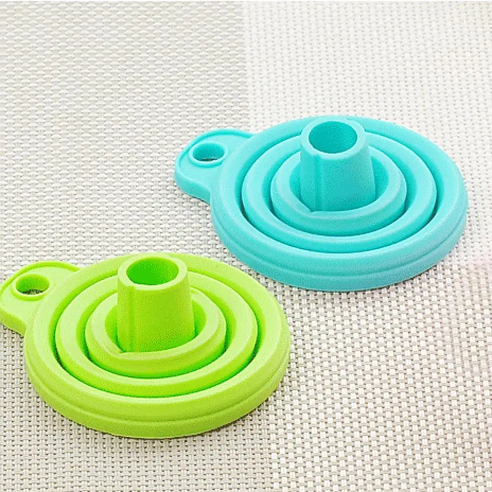 1 шт. складная силиконовая мини воронка для кухни|hopper kitchen|mini silicone gel foldablefunnel hopper |