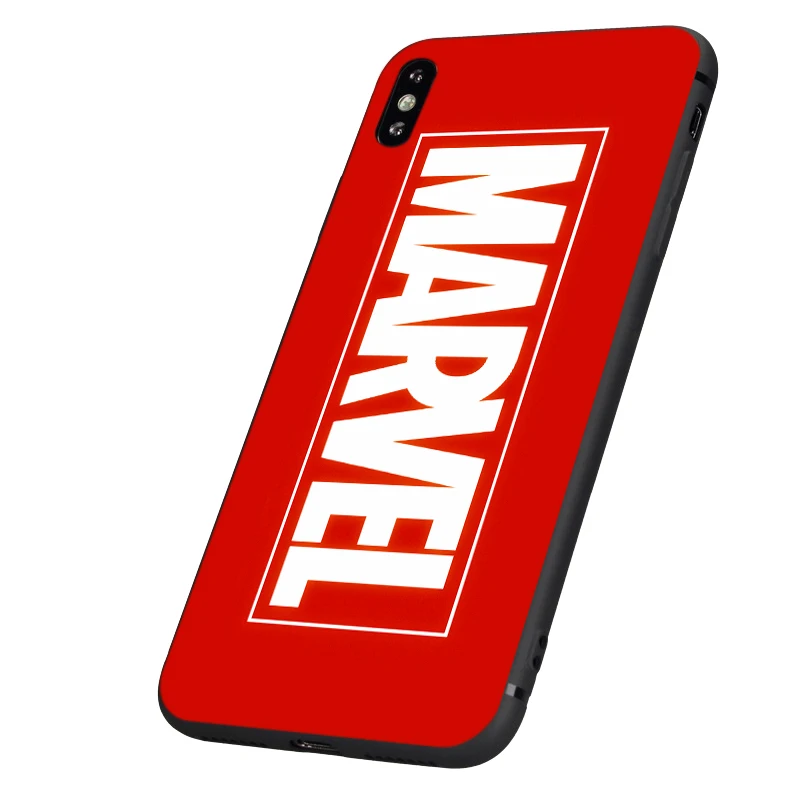 Черный ТПУ чехол для iphone 5 5S se 6 6s 7 8 plus x 10 XR XS MAX силиконовый чехол Marvel мстители капитан Железный человек танос