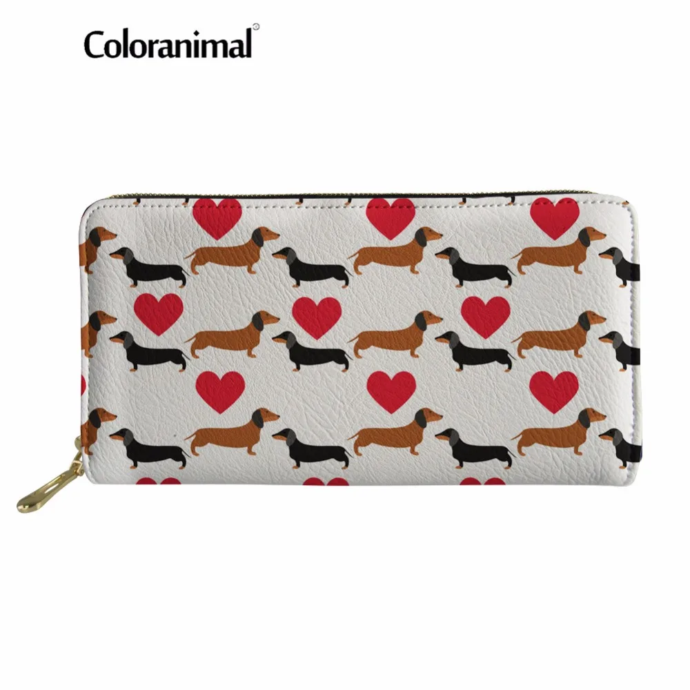 Buy Coloranimal 3D Cute Dachshund Dog Pattern Women Long Wallet Casual Portable