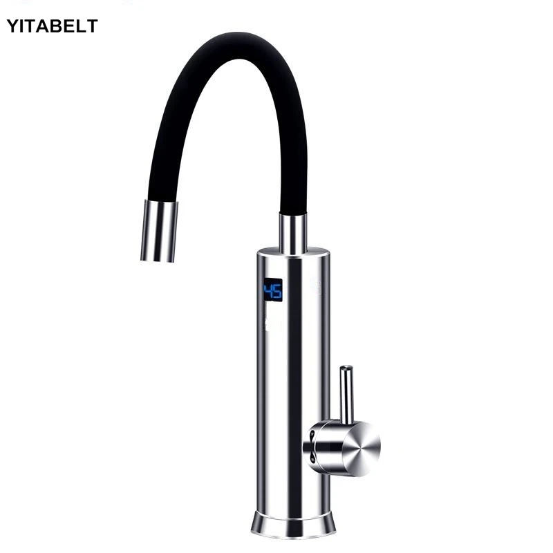 

Stainless Steel LED Digital Display Instant Water Heater Faucet Kitchen Electric Hot Water heater Tap with Universal Tube