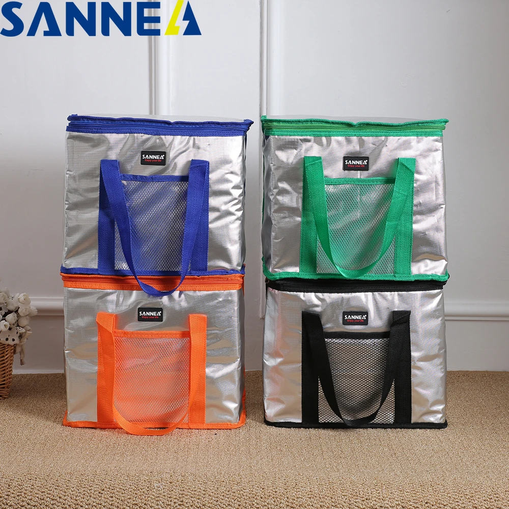 Lunch-Bag Waterproof SANNE Refrigerated Aluminum-Foil Picnic Insulated Portable Fresh