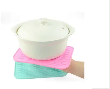 

80pcs/lot 22*16cm Silicone Pot Holder Trivet Mat jar Opener spoon Rest Non Slip Durable Heat Resistant Hot Pads