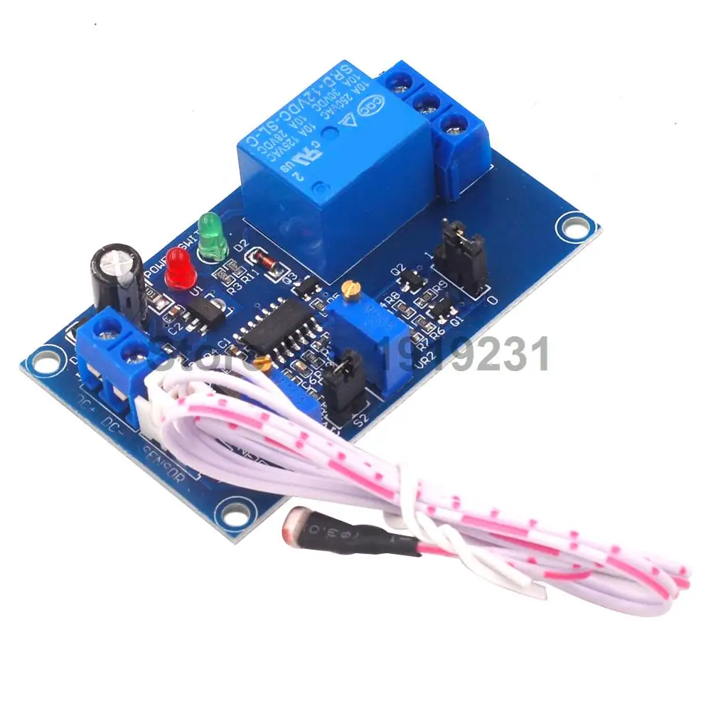 

1 PCS Photosensitive Resistor Relay Module 12V Light Control Delay Adjustable Switch