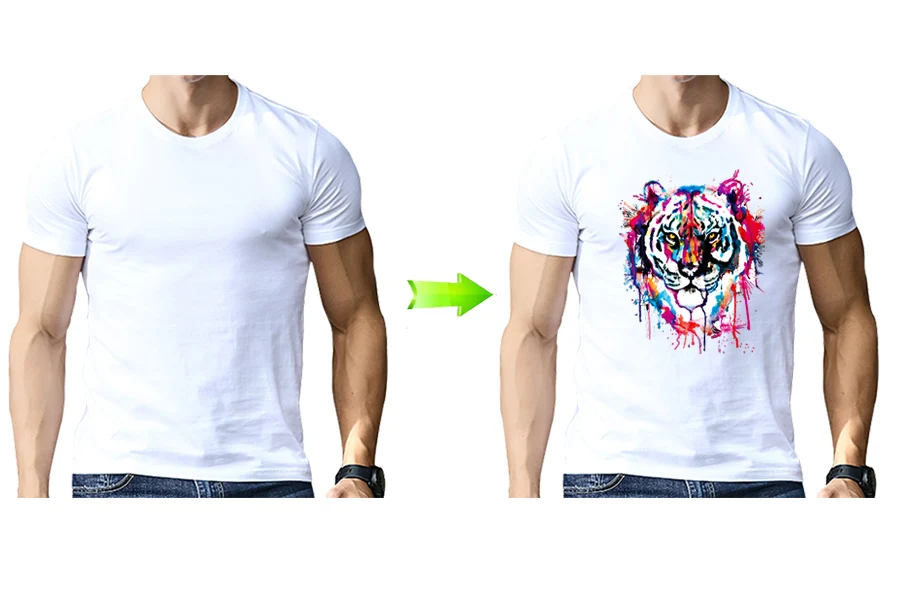 2-Color Tiger Patches Iron On Stickers Clothes Decoration Print On T-Shirt New Design Diy Accessory Washable Parches Ropa